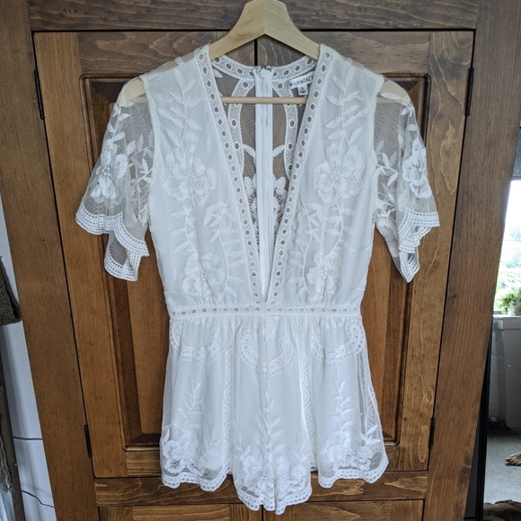 Honey Punch Pants - NWOT Embroidered Lace Jumper